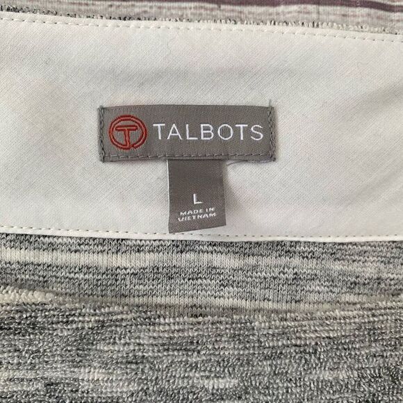 Talbots Women L cotton blend scoopneck Longsleeve textured pullover top - Picture 6 of 13